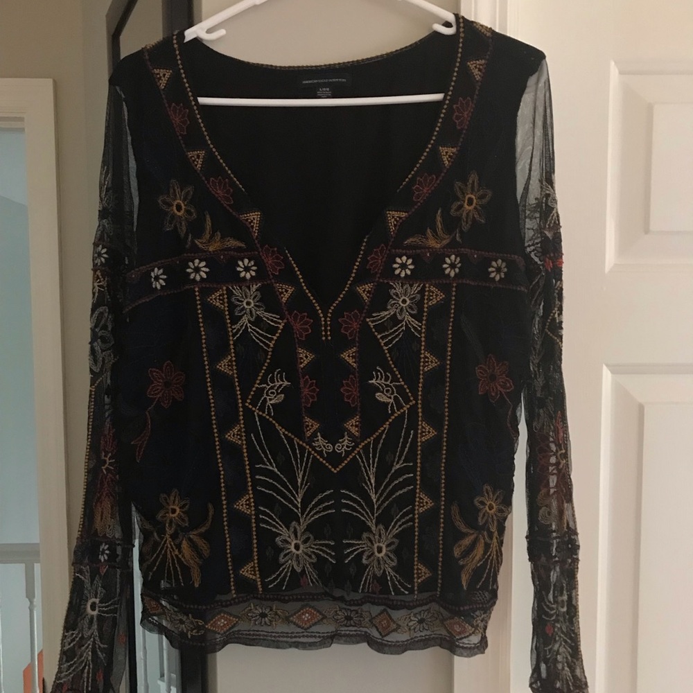 Embroidered American Eagle top